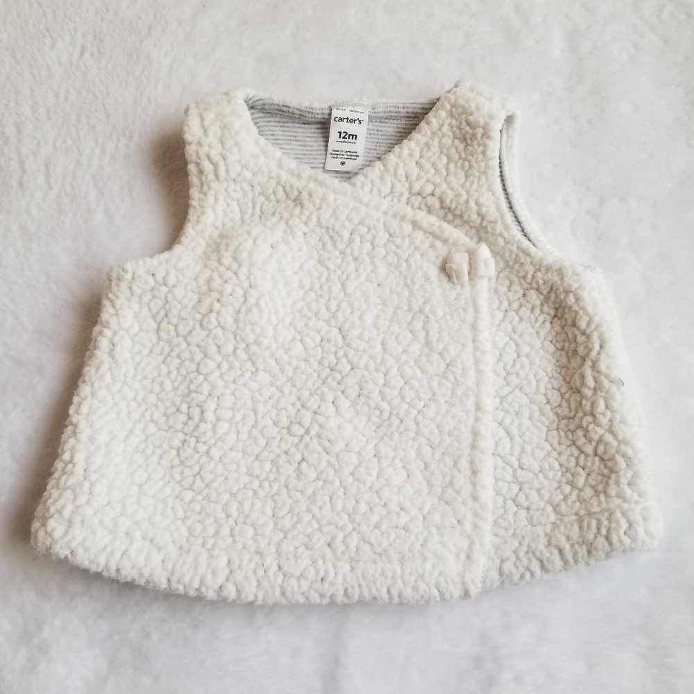 Carter's White Vest for Baby Girls